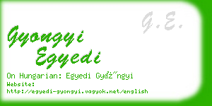 gyongyi egyedi business card